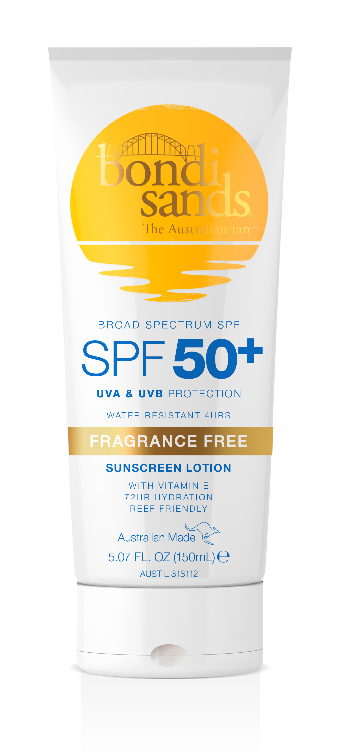Bondi Sands SPF 50+ Fragrance Free Body Sunscreen Lotion 150ML