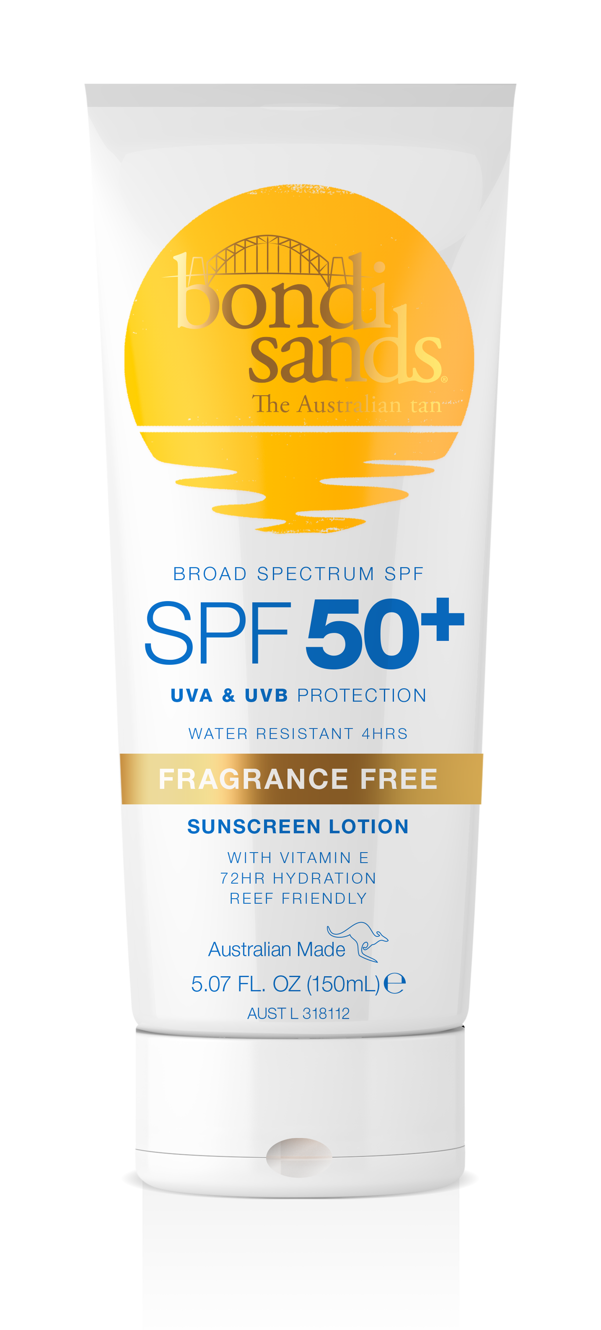 Bondi Sands SPF 50+ Fragrance Free Body Sunscreen Lotion 150ML