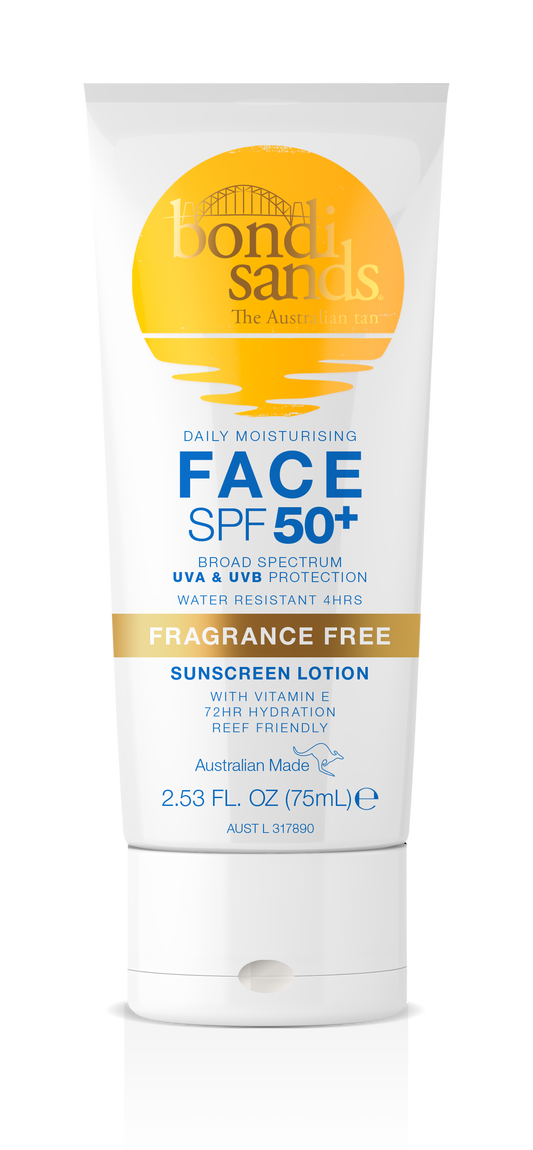 Bondi Sands SPF 50+ Fragrance Free Face Sunscreen Lotion 75mL
