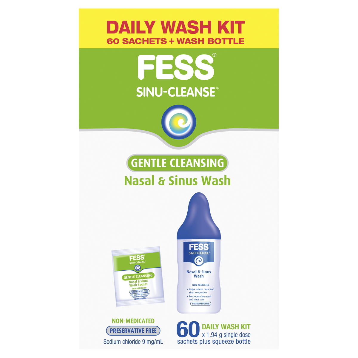 FESS SINU CLEANSE GENTLE WASH KIT 60