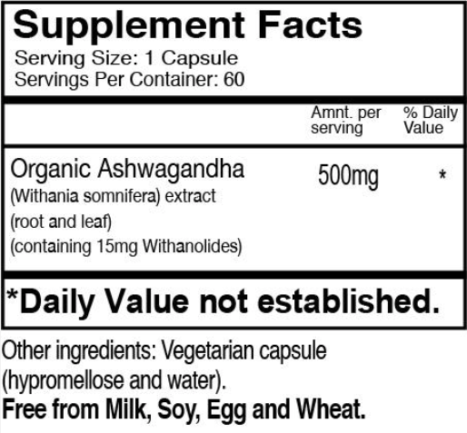 ReVed Ashwagandha - Stress &amp; Mood Support 60 Caps