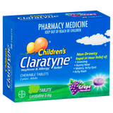 CLARATYNE CHILDRENS CHEWABLE GRAPE 10