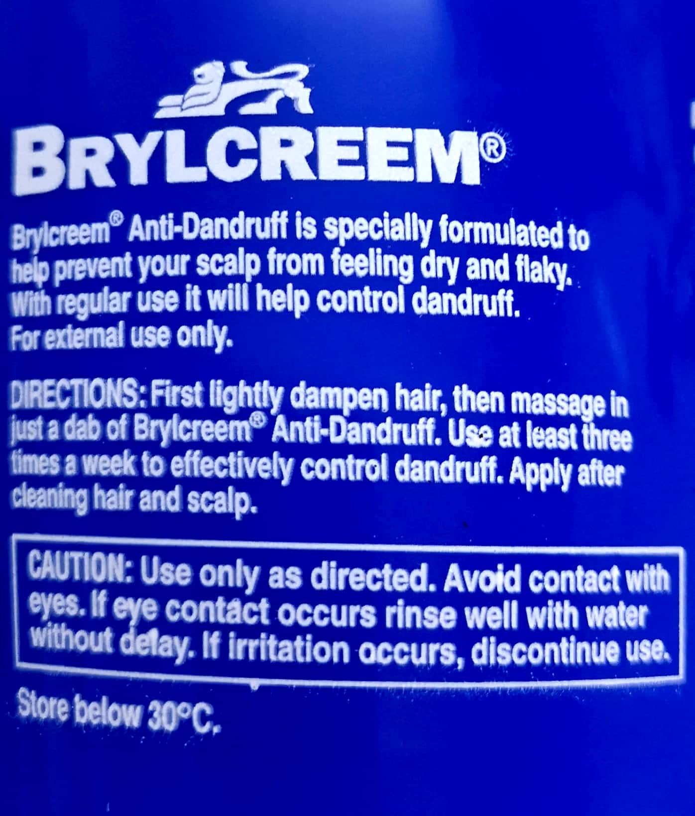 Brylcreem anti-dandruff hair cream 150ml - Pakuranga Pharmacy