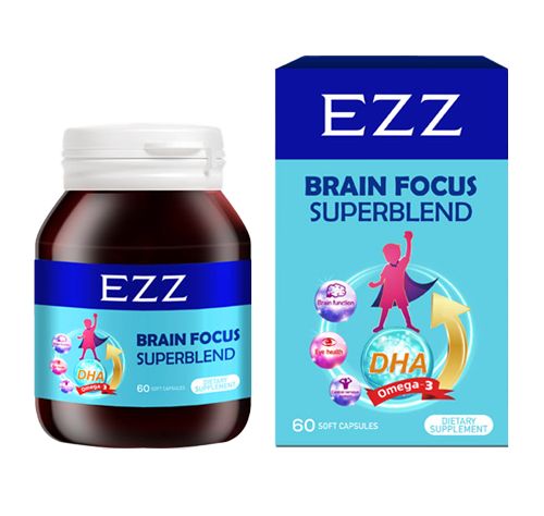 EZZ Brain Focus Superblend Brain Focus Superblend,central nervous system function,cognitive development,dietary intake,eye health,issues,omega-3 fatty acid,smart clarity booster,support childhood brain