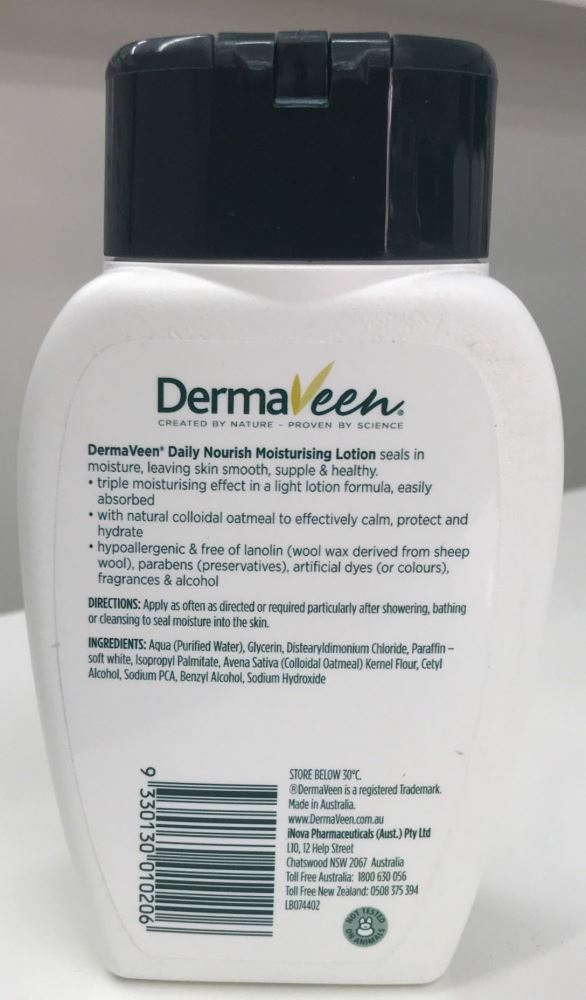 Dermaveen daily nourish moisturising lotion 250ml - Pakuranga Pharmacy