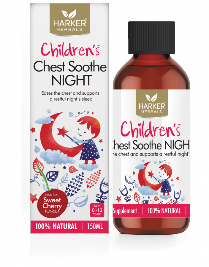 Harker Herbals Childrens Chest Soothe NIGHT Liquid 150ml-Sweet Cherry - Pakuranga Pharmacy
