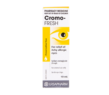 Cromo-Fresh Eye Drops For Itchy Allergic Eyes 10ml Pharmacy Medicine