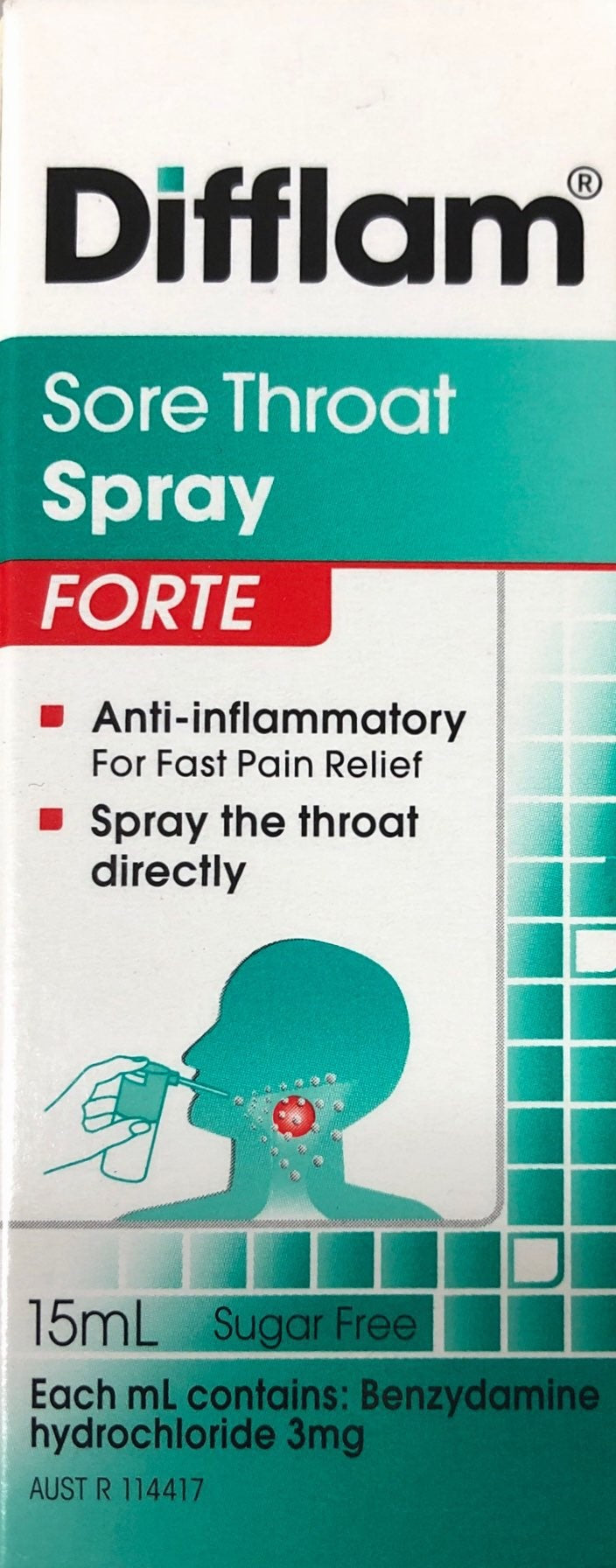 Difflam Sore throat spray FORTE 15ML - Pakuranga Pharmacy