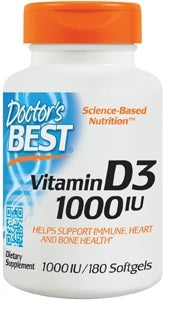 Doctor's Best Vitamin D3 1000IU - 180 Sotgels