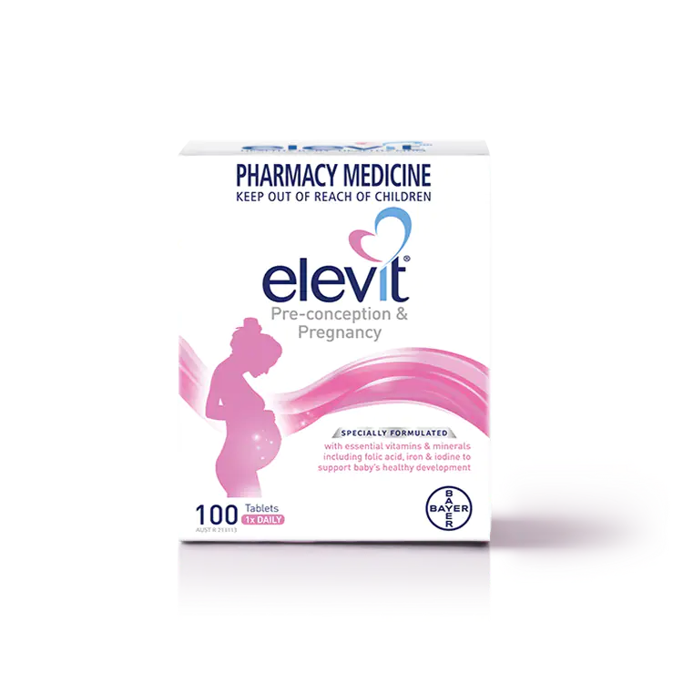 Elevit Pre-conception & pregnancy multivitamin 100 tablets Pharmacy Medicine