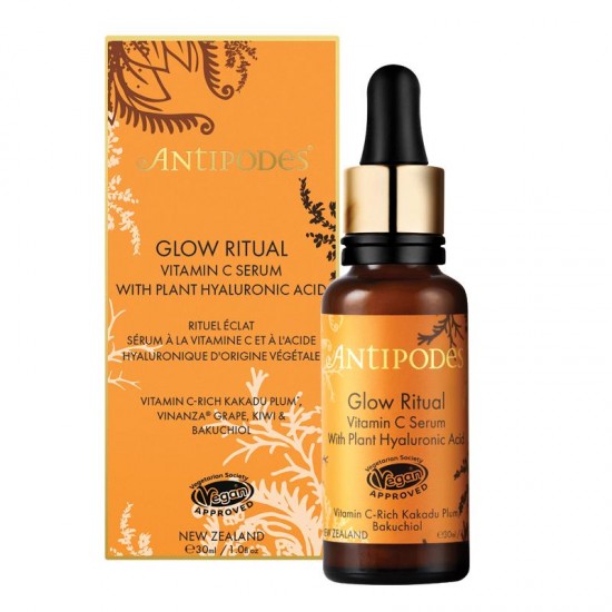 Antipodes Glow Ritual Vitamin C Serum With Plant Hyaluronic Acid 30ml Antipodes Gold Vitamin C Resurfacing Serum 30ml