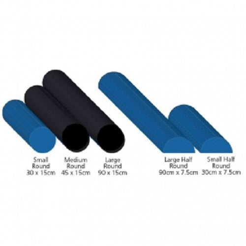 AllCare FOAM ROLLERS - FULL ROUND 30 cm Black - Pakuranga Pharmacy