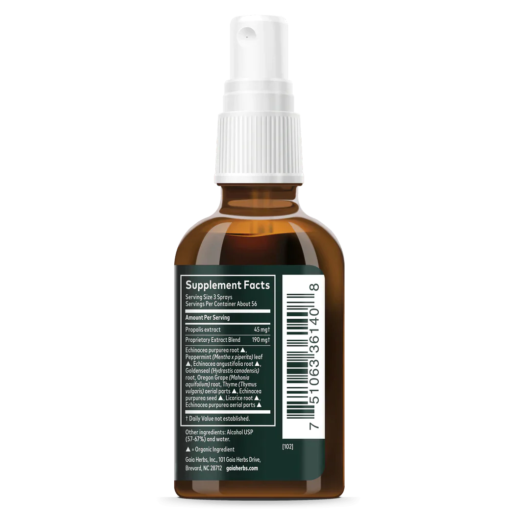 gaia Echinacea Goldenseal Propolis Throat Spray 30ml