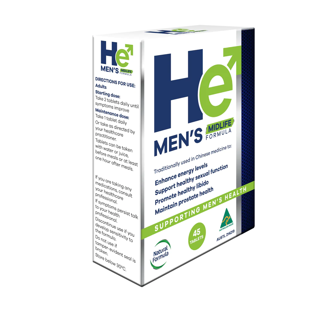 He Men&rsquo;s Midlife Formula &ndash; 45 Tablets