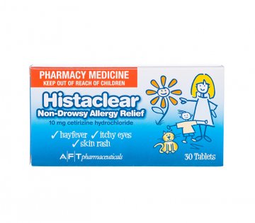 HISTACLEAR TABLET 10 MG 30 Tablets *Pharmacy Medicine* - Pakuranga Pharmacy