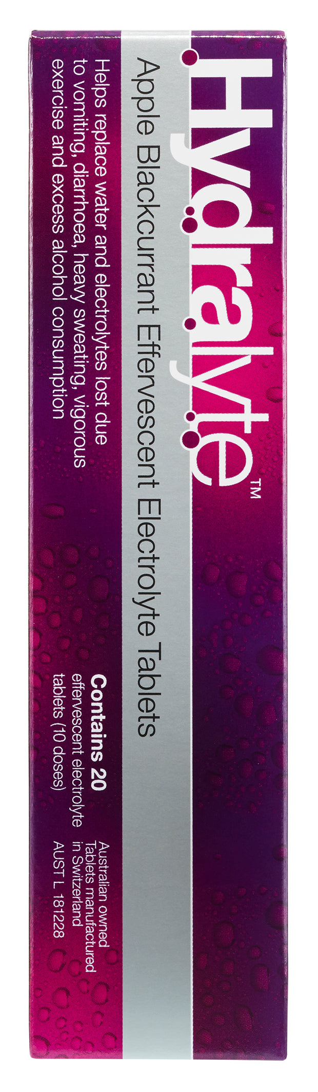 Hydralyte Effervescent Electrolyte Tablets 20 Apple Blackcurrant