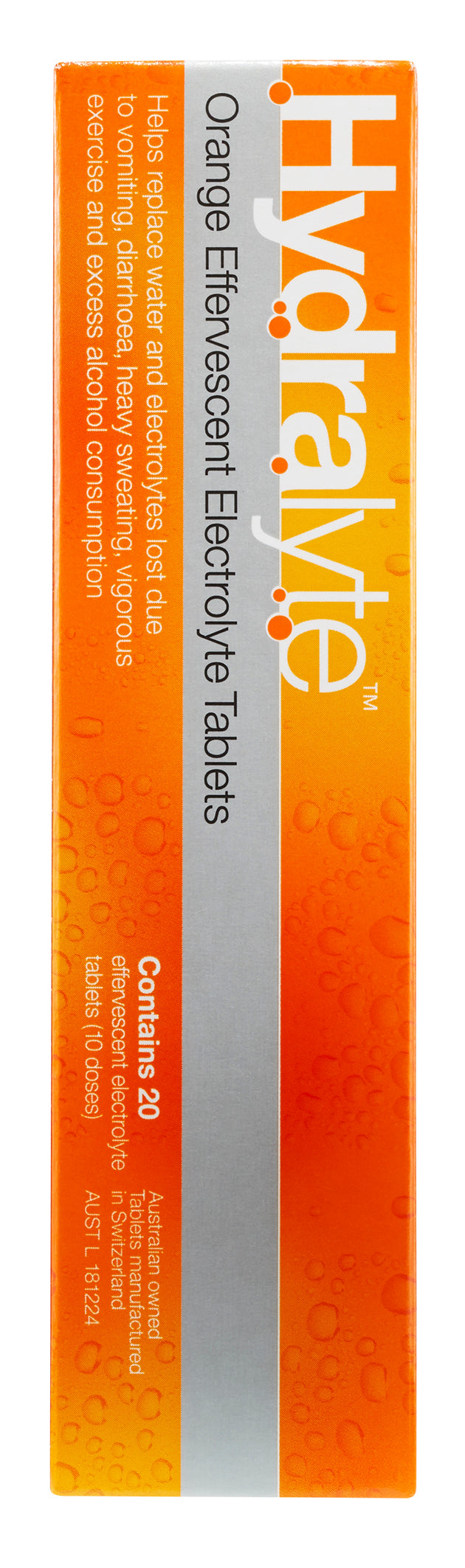 Hydralyte Effervescent Electrolyte Tablets 20 pk Orange
