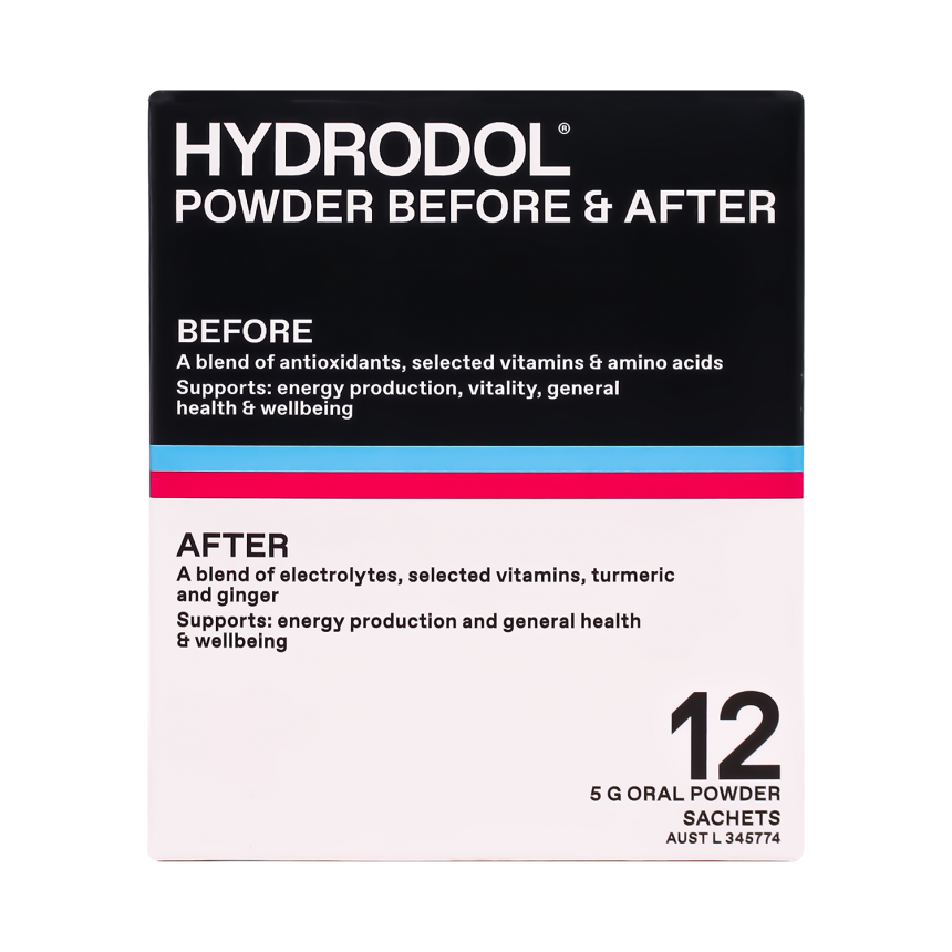 Hydrodol Before &amp; After Powder 12x5g sachet