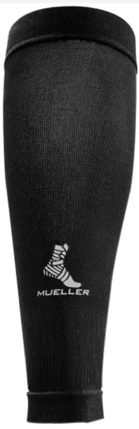 MUE4502 GRADUATED COMPRESSION CALF SLEEVE BLACK PAIR FOR IMPROVED CIRCULATION AND COMPRESSION