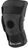 MUE5313 METAL TRIAXIAL HINGED WRAPAROUND KNEE BRACE WITH OPEN BACK TO PREVENT BUNCHING