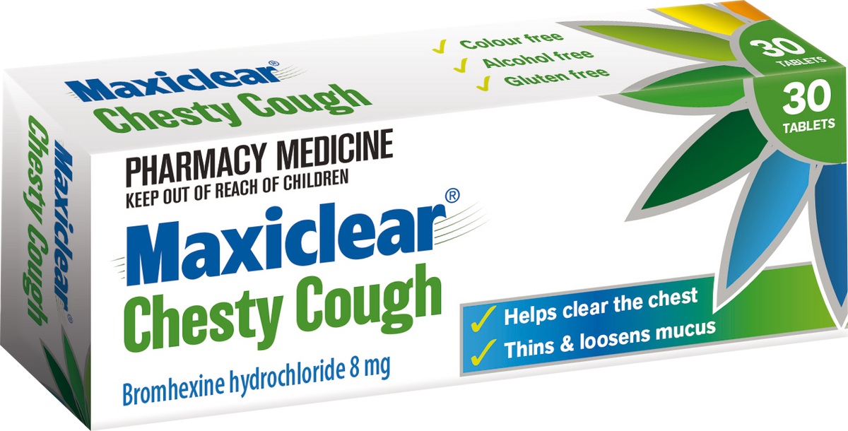 MAXICLEAR CHESTY COUGH TABLETS 8MG 30