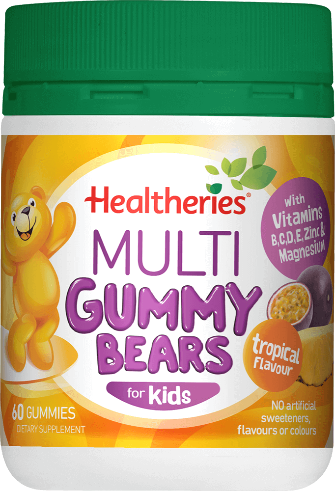 Healtheries Kids Multi Gummy Bears Tropical 60s