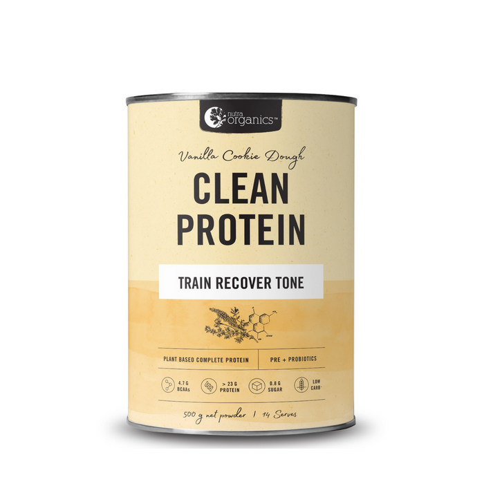 Nutra Organics Clean Protein Vanilla Cookie Dough 500 gm - DominionRoadPharmacy