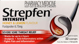 Strepfen Honey Lemon Lozenges - Intensive Relief with 32 Lozenges