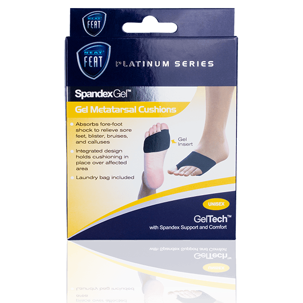 Neat feat Spandex Gel Metatarsal Cushion For Sore Feet, Calluses, Arthritis