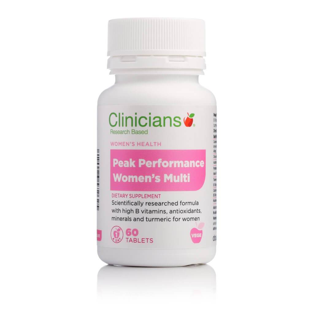 Clinicians Peak Performance Women’s Multi 60 tablets