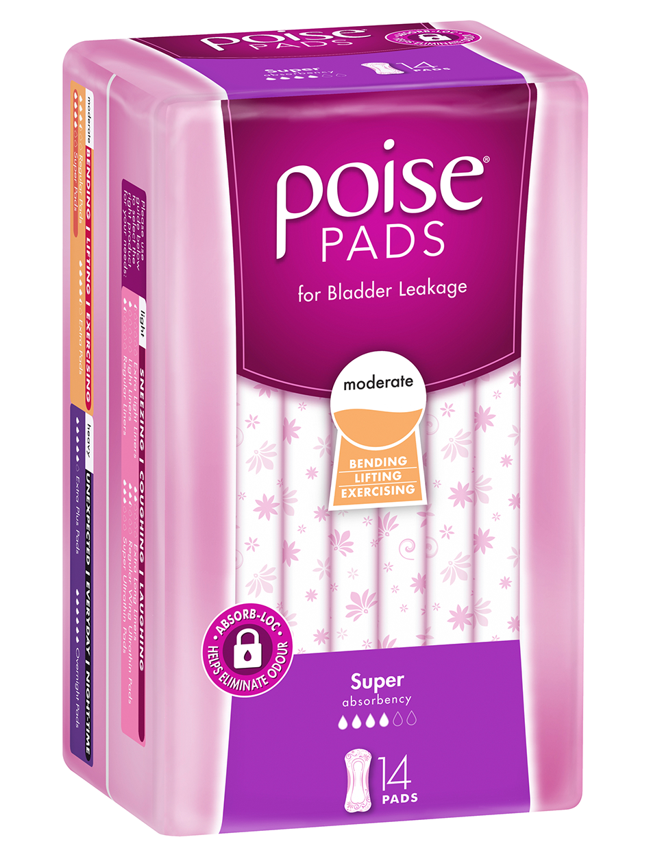 Poise Super Pads 14 Bladder Leakage