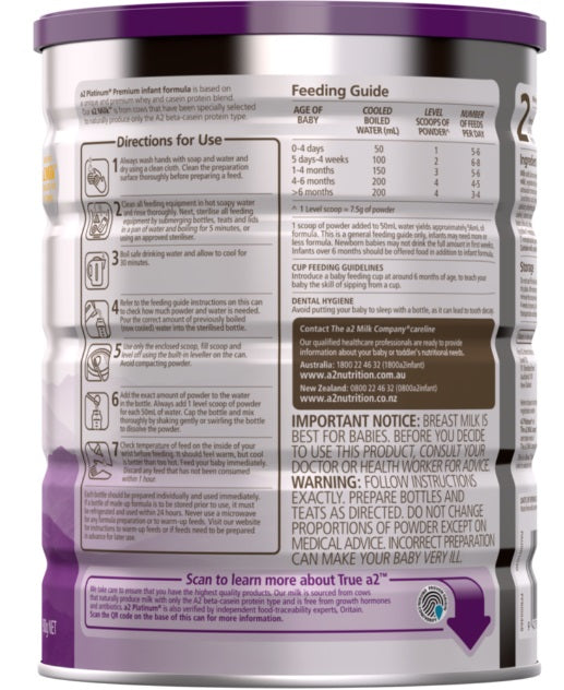 A2 PLATINUM Platinum high-end infant formula milk powder 1 section (new version) 3 cans per box