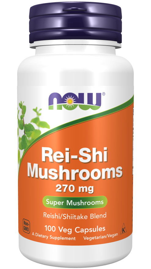 now Rei-Shi Mushrooms 270 mg 100 Veg Capsules