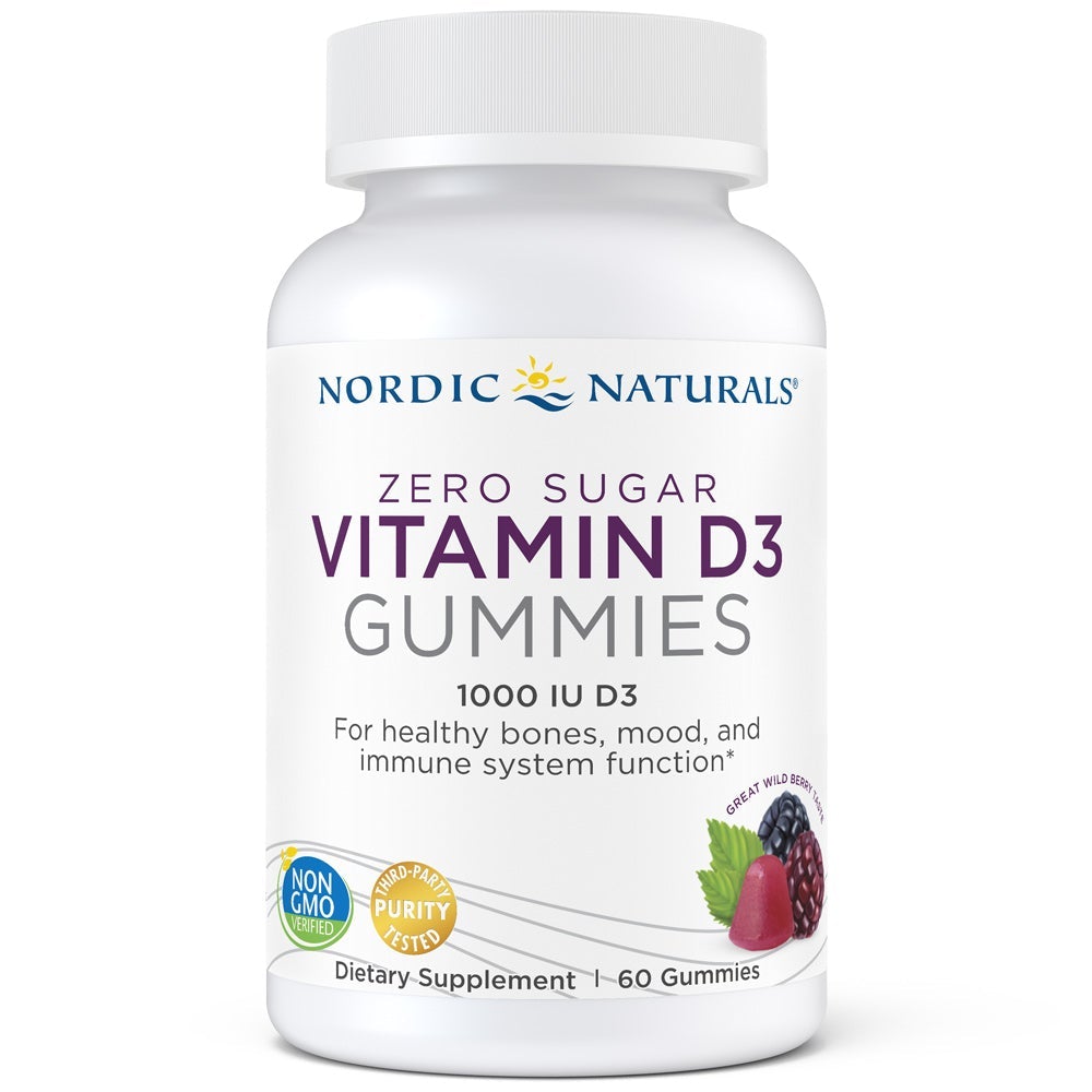 Nordic Naturals Zero Sugar Vitamin D3 Gummies 60 gummies