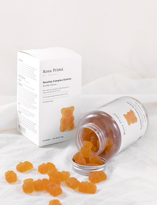 Rosa Prima's Rosehip Complex Gummy by UNICHI 60 Gummies