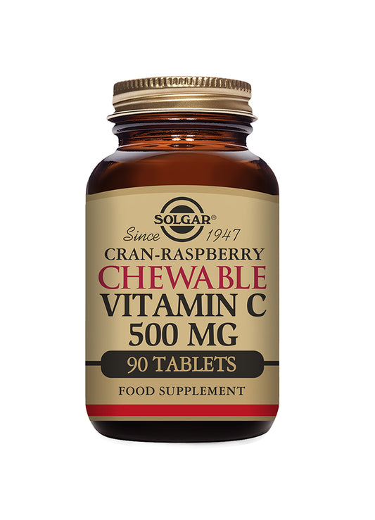 Solgar Vitamin C 500 mg chewable cran raspberry 90 tablets