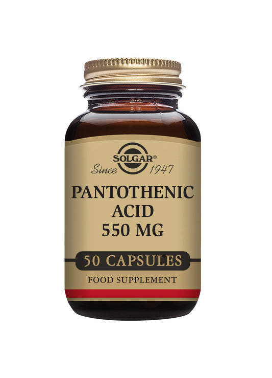 Solgar Pantothenic Acid 550mg 50 vegetable capsules