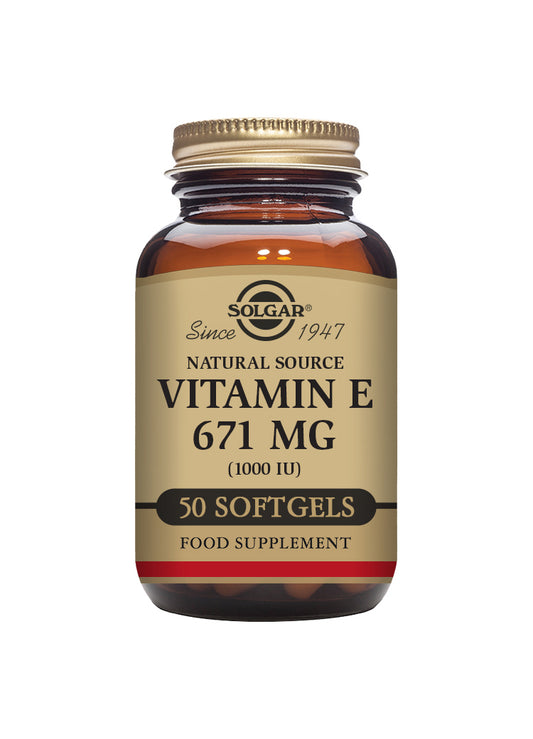 Solgar Vitamin E 671 mg (1000 IU) 50 softgels