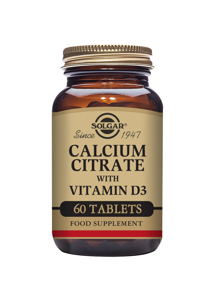 Solgar CALCIUM CITRATE WITH VITAMIN D3 60 tablets