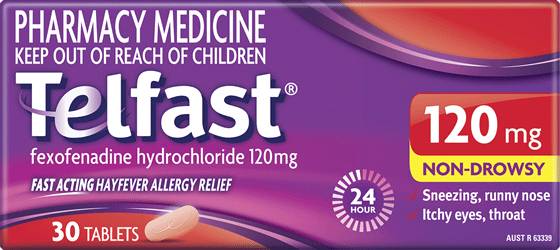 Telfast  120mg  30 Tablets