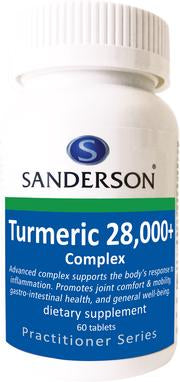 Sanderson Turmeric 28,000+ 60 Tablets