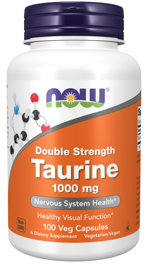 now Taurine, Double Strength 1000 mg 100 Veg Capsules