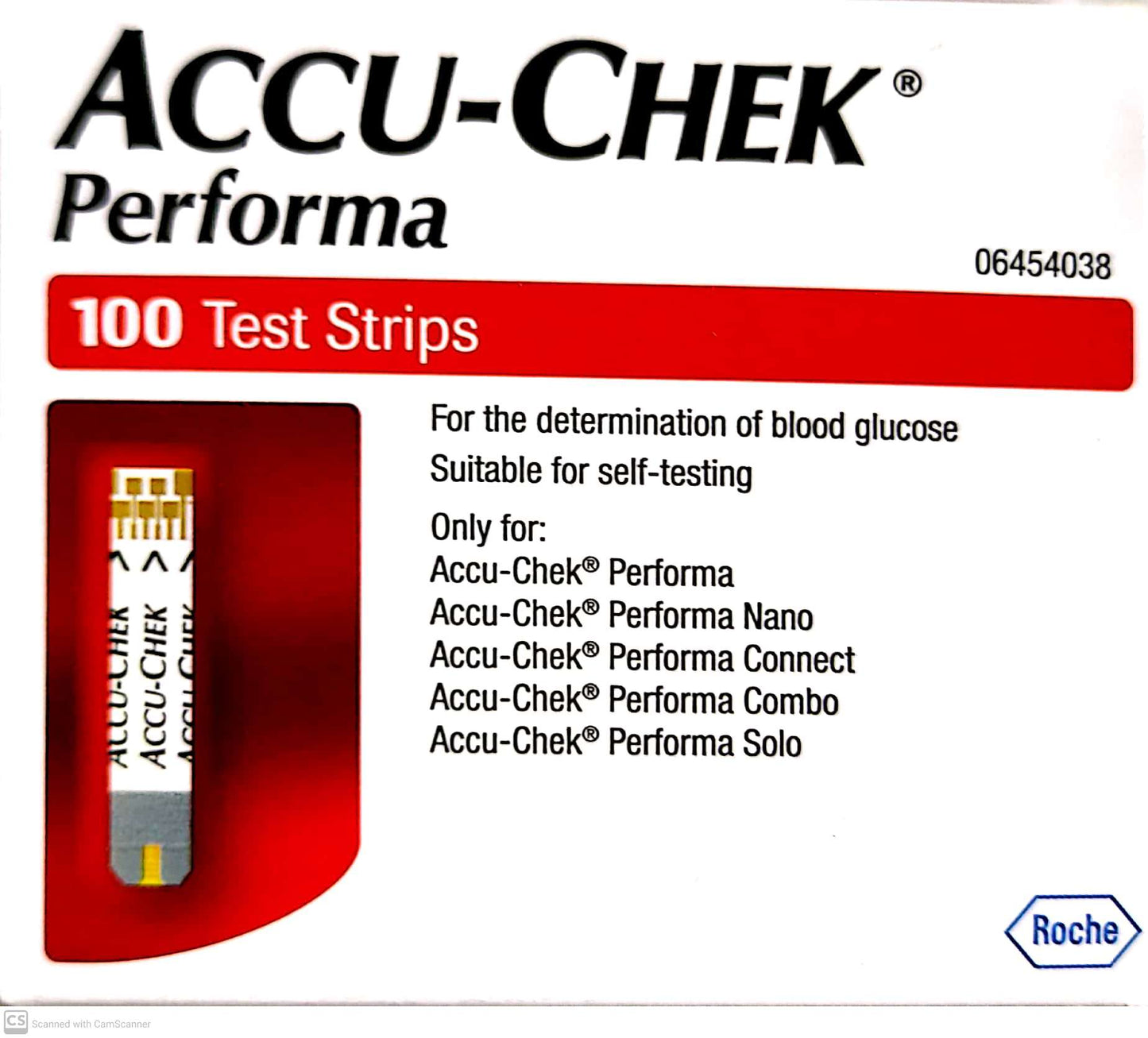 Accu Chek performa 100 test strip