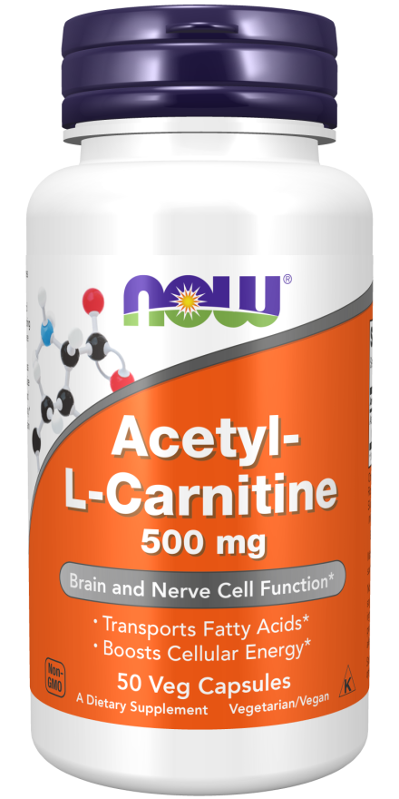 now Acetyl_L-Carnitine 500 mg, 100 veg capsules