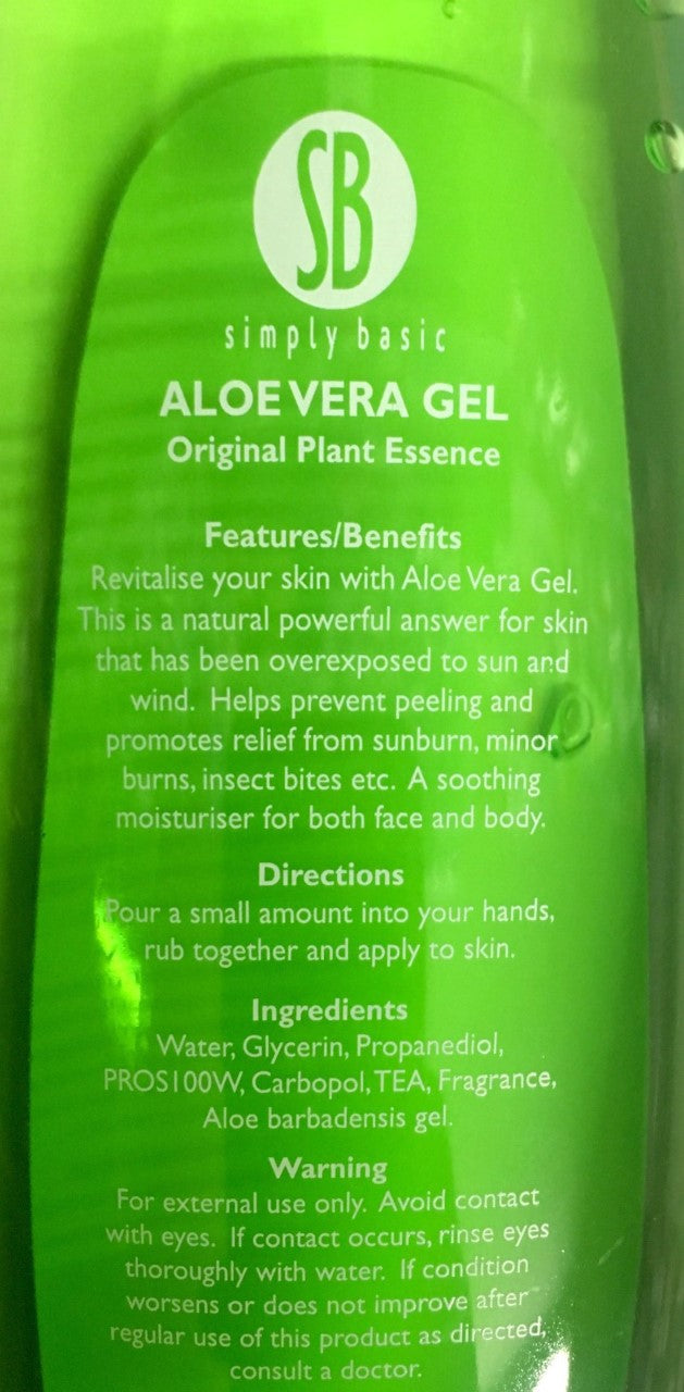 SimplyBasic Aloe vera Gel 410ml