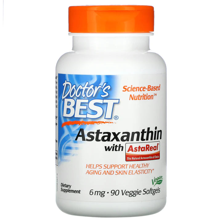 Doctor's Best Astaxanthin with AstaReal 6 mg 90 Veggie Softgels