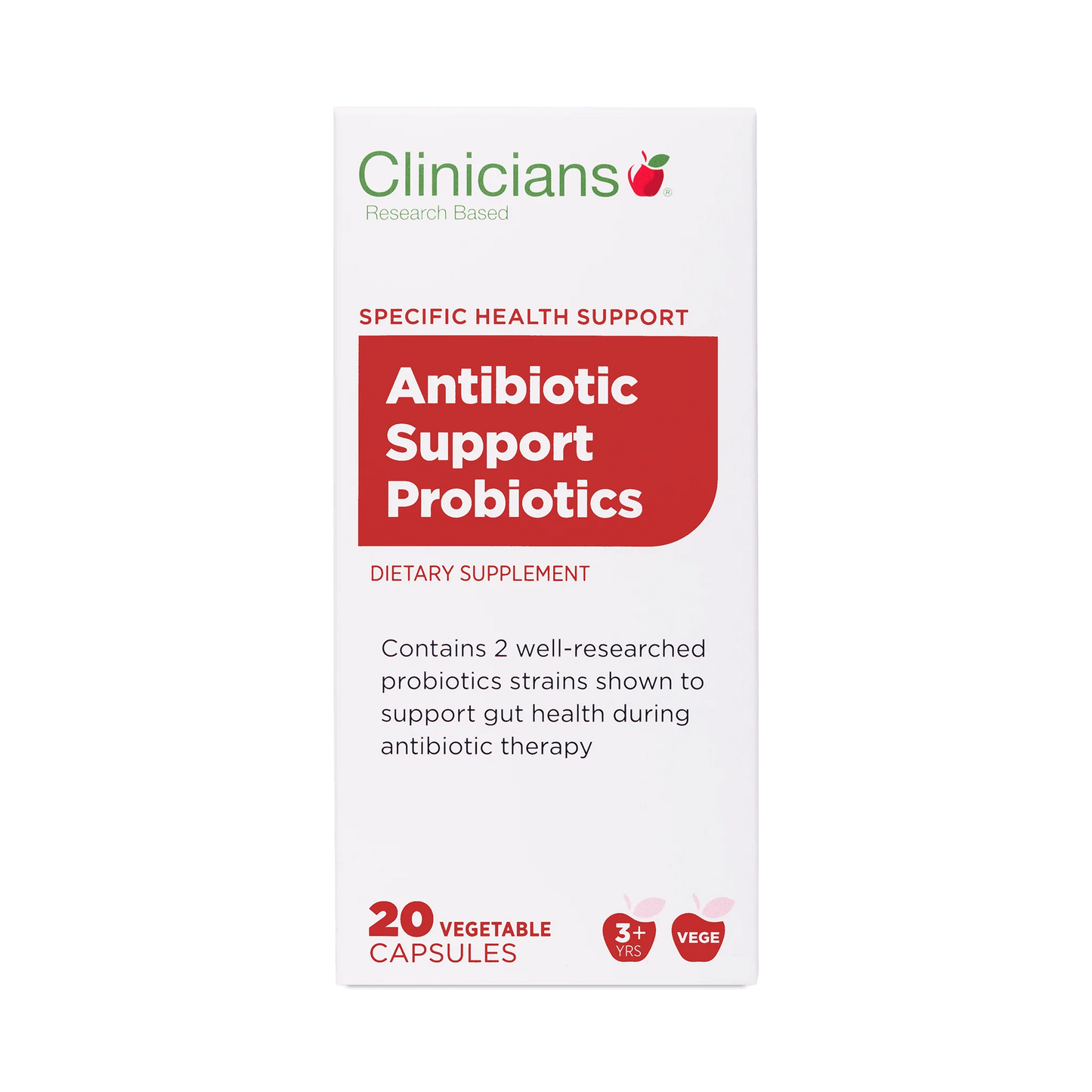 Clinicians Antibiotic Support Probiotics 20 Caps