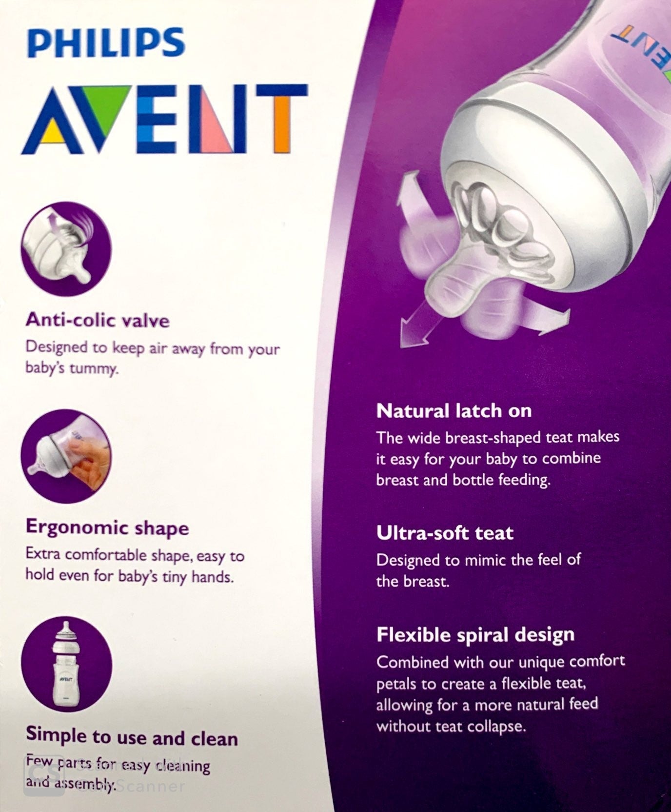 Philips Avent NATURAL Baby Bottles 2 Pack 260 ml