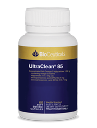 Bioceuticals UltraClean 85 Advanced Strength EPA/DHA 120 Caps bioceuticals,general health,general well being,issues,omega 3 fatty acids,omega3,UltraClean 85 Advanced Strength EPA/DHA