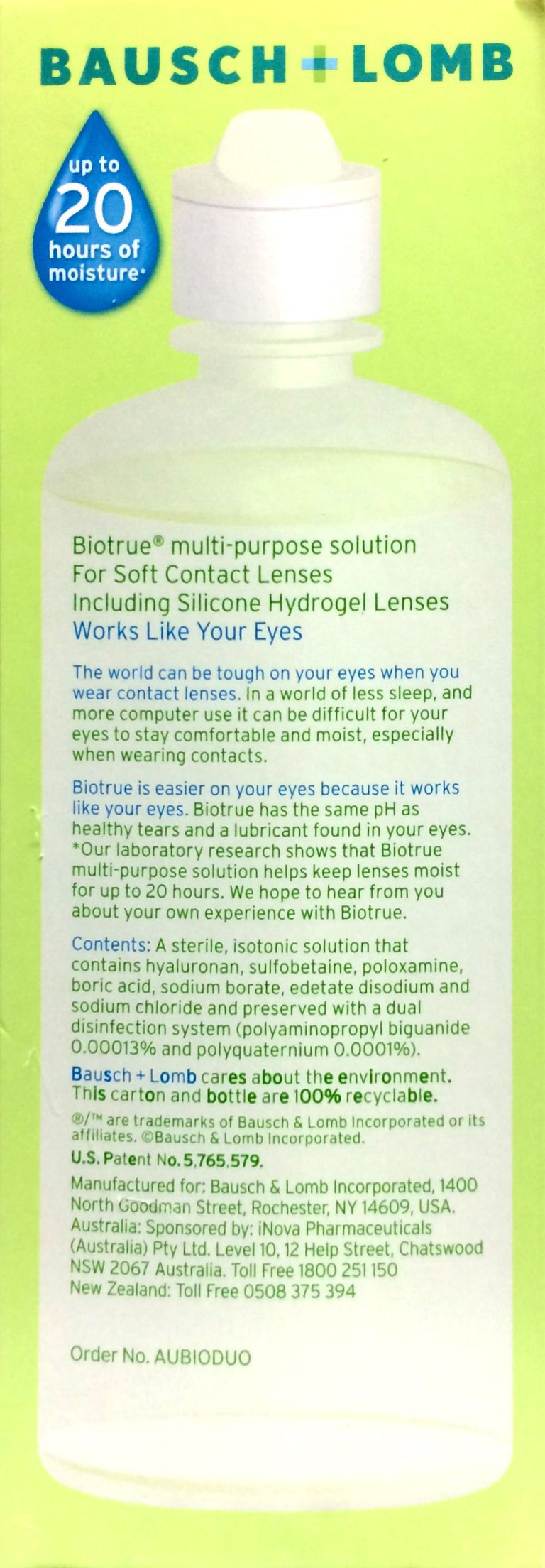 Biotrue Multi-Purpose Solution Duo Pack 420ml - Pakuranga Pharmacy